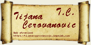 Tijana Cerovanović vizit kartica